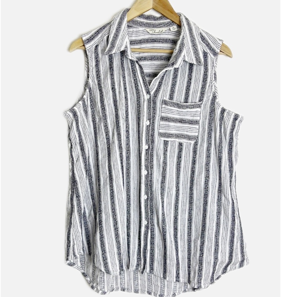 Caffe Marrakesh sleeveless cotton blouse XL